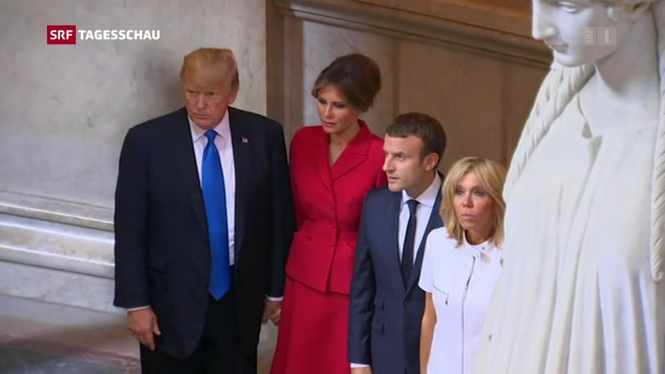 Aus dem Archiv: Ankunft Ehepaar Trump in Paris