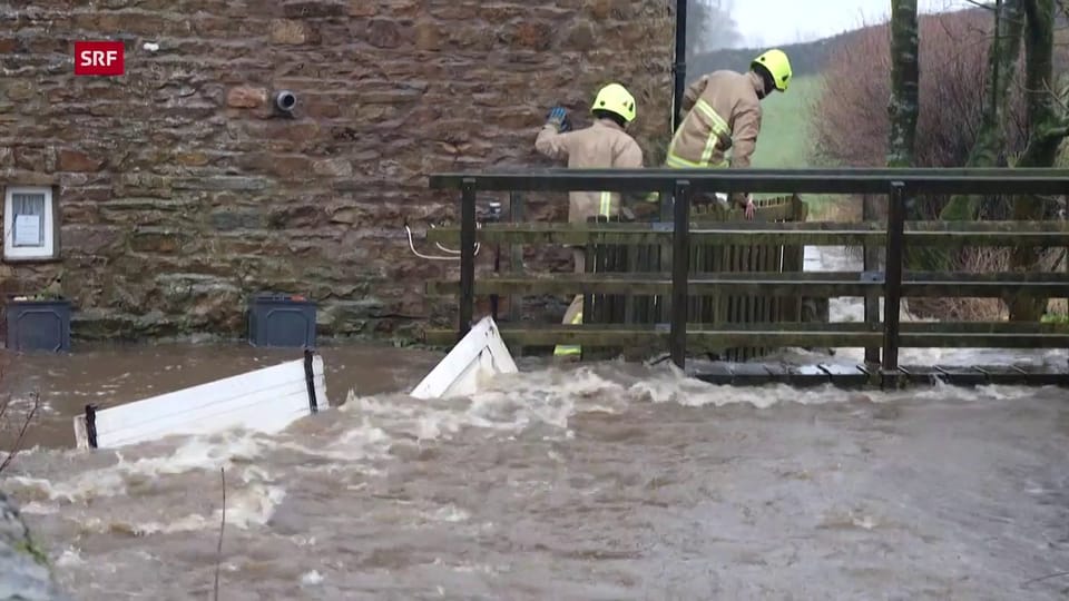 Sturmtief «Sabine» sorgt für Überschwemmungen in Grossbritannien