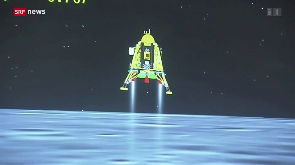 Archiv: Indische Sonde «Chandrayaan-3» landet sicher auf dem Mond