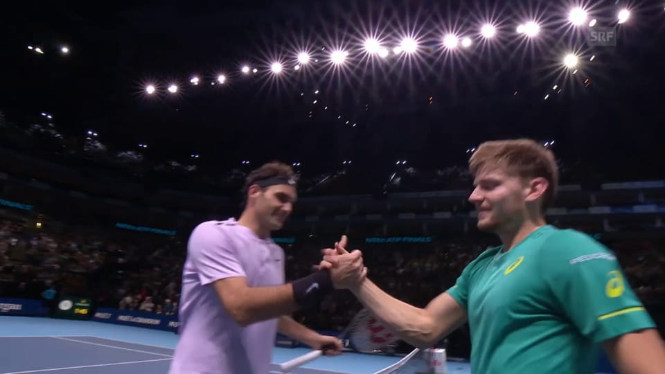 Live-Highlights bei Federer - Goffin