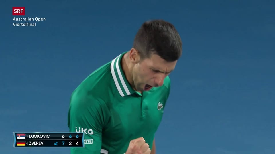 Die Satzbälle und der Matchball bei Djokovic vs. Zverev