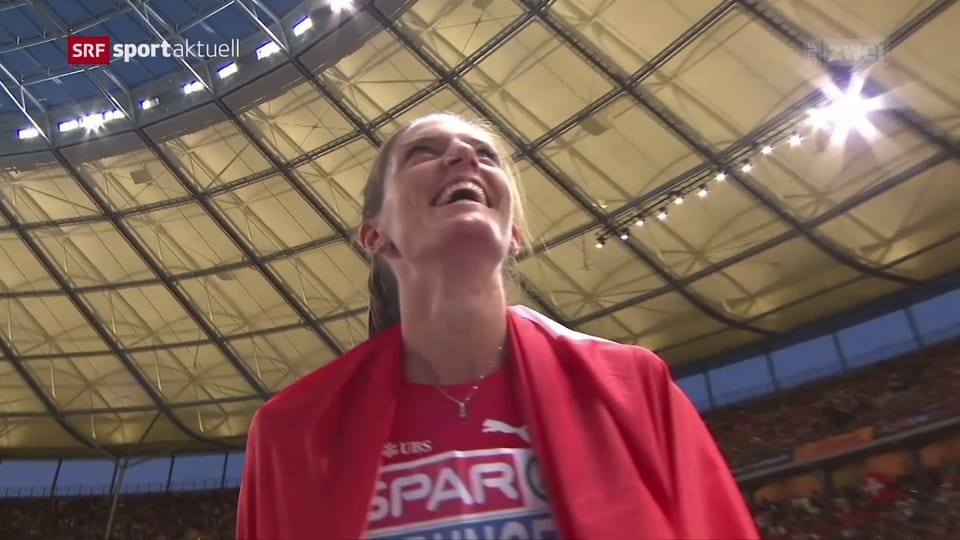 Aus dem Archiv: Langhürdlerin Sprunger wird Europameisterin