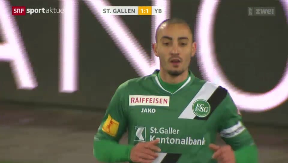 Naters letzter Treffer für St. Gallen gegen YB