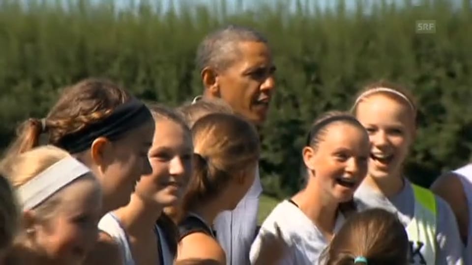 Obama besucht High-School-Fussballteams