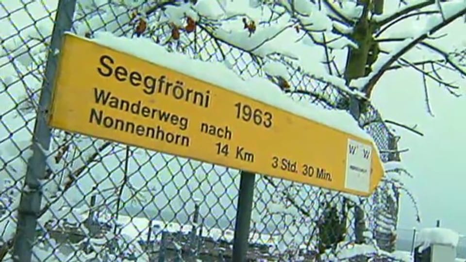 Seegfrörni Bodensee, Schweiz aktuell 07.02.2003.