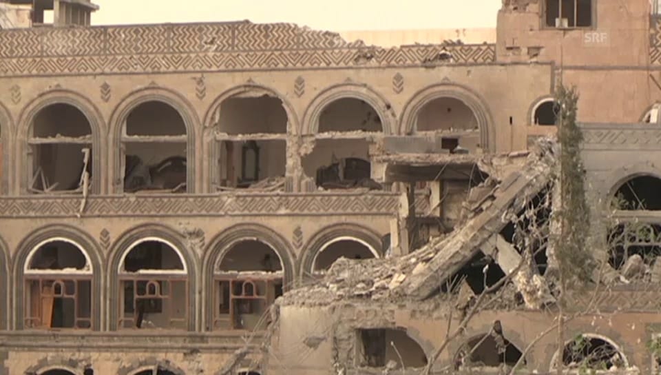 Zerstörung in Hauptstadt Sanaa (unkomment.)