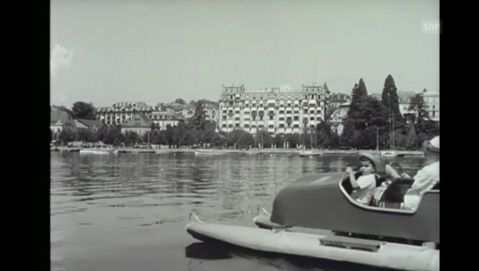 Jordanische Royals zu Besuch am Genfersee (1952)