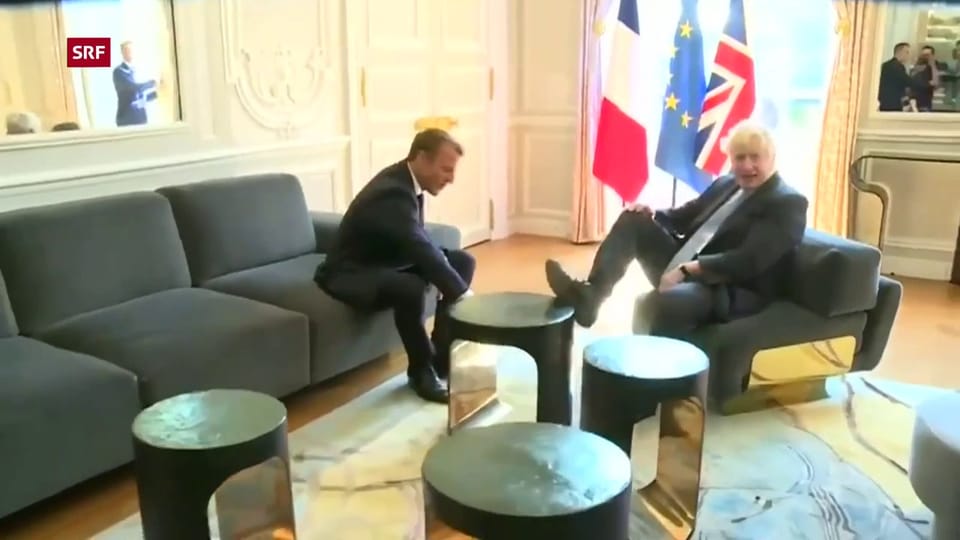 Johnson bei Macron (Twitter/Tom Rayner)
