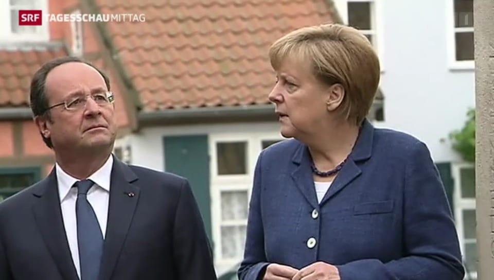 Hollande und Merkel rufen zum Dialog auf