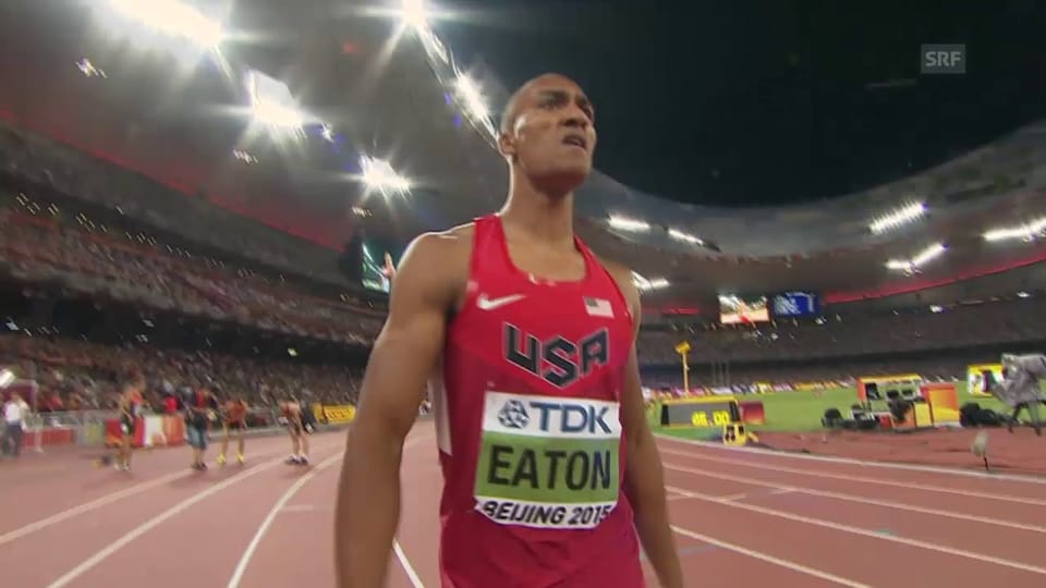 Der 400-m-Lauf von Zehnkämpfer Ashton Eaton