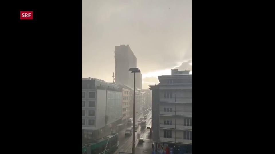 Sturm «Sabine» fegt über Basel (Video: Edibe Gölgeli)
