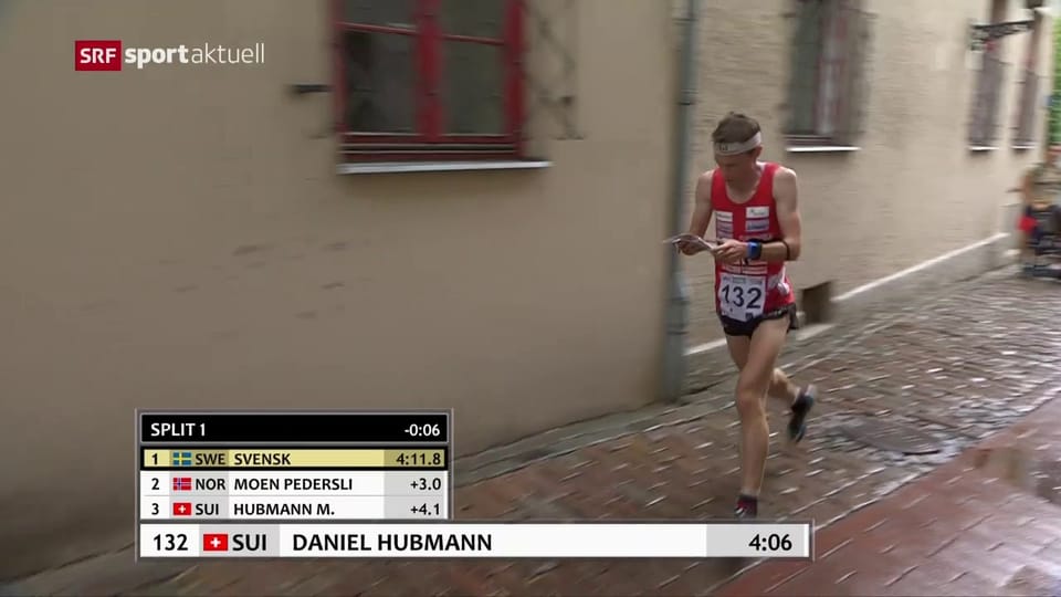 Daniel Hubmann läuft am schnellsten durch Rigas Strassen 