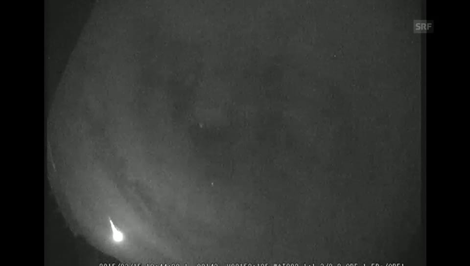 Meteor auf Überwachungskamera / Quelle: F. Bachmann
