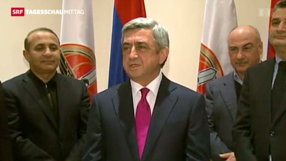 Wiederwahl von Armeniens Präsident Sargsjan