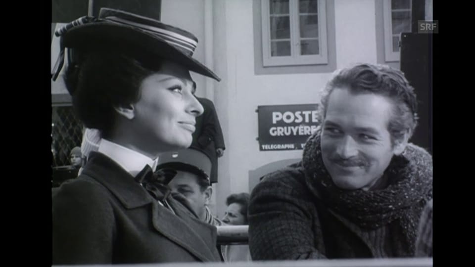 «Ustinov dreht mit Loren und Newman», Filmwochenschau, 22.1.1965