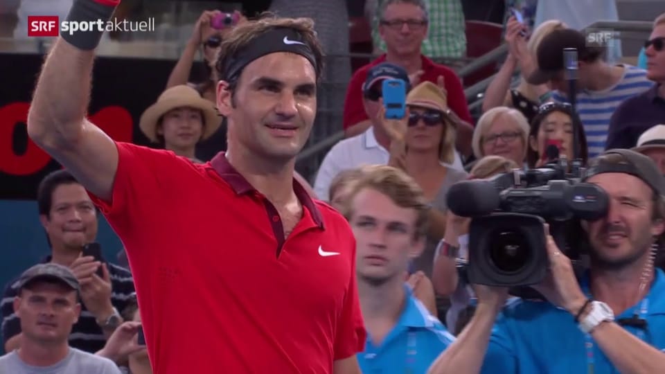 Federer-Dimitrov in Brisbane 2015 («sportaktuell» vom 10.01.2015)