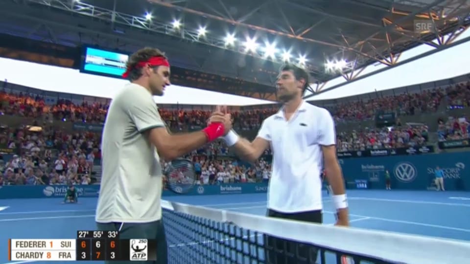Federer-Chardy (Halbfinal Brisbane)