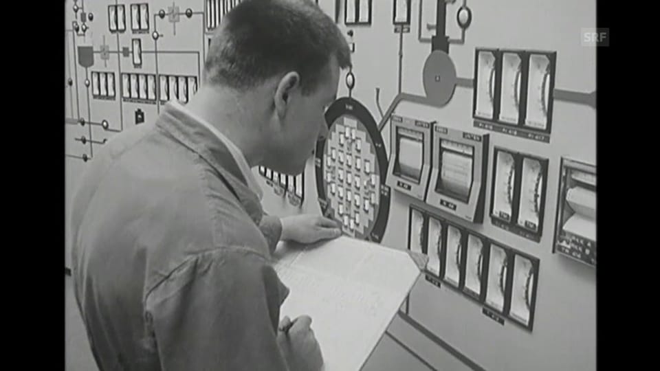 Strom aus Atom in Beznau (Antenne, 11.5.1970)