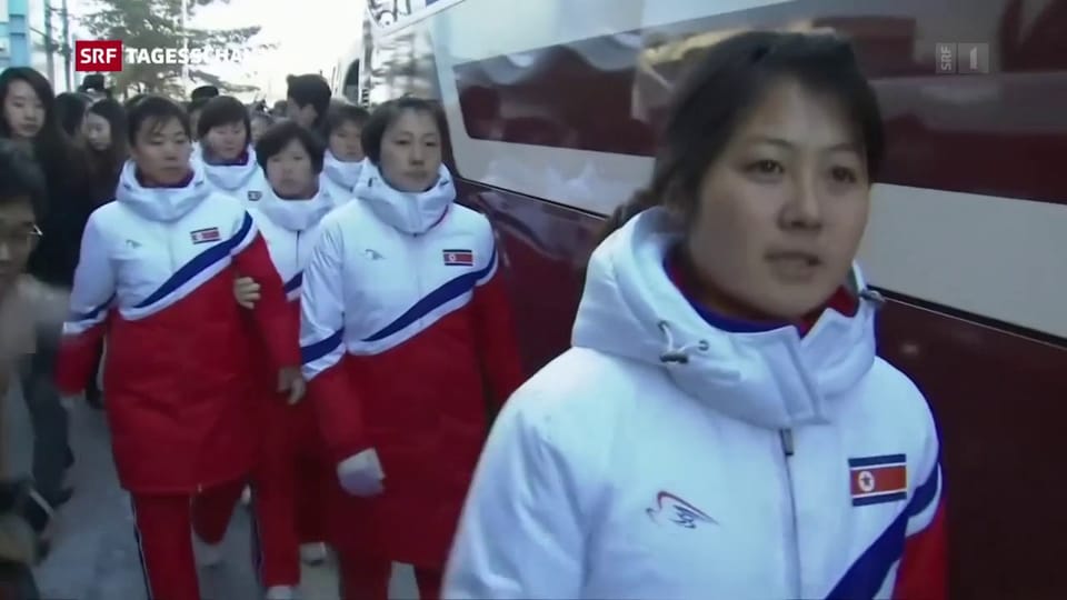 Damen-Eishockeyteam aus Nordkorea reist an
