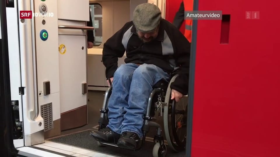 Rollstuhlfahrer in neuen SBB-Zügen behindert