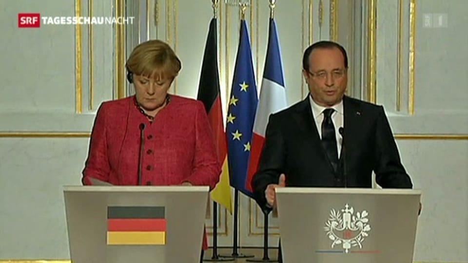 Merkel trifft Hollande