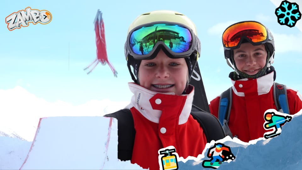 Ursina und Fabian, die Ski-Aerial-Profis