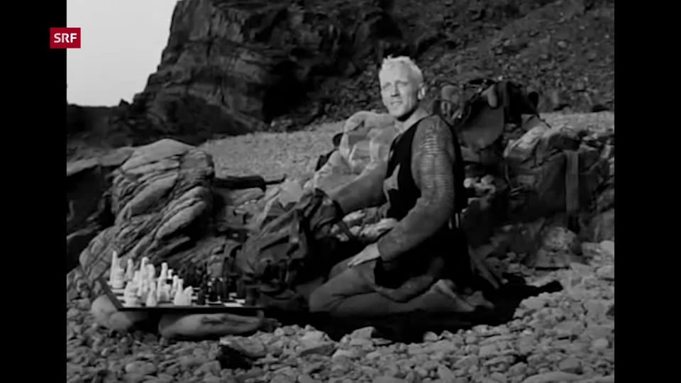 Ausschnitt: Max von Sydow in «Das siebente Siegel» (1957)