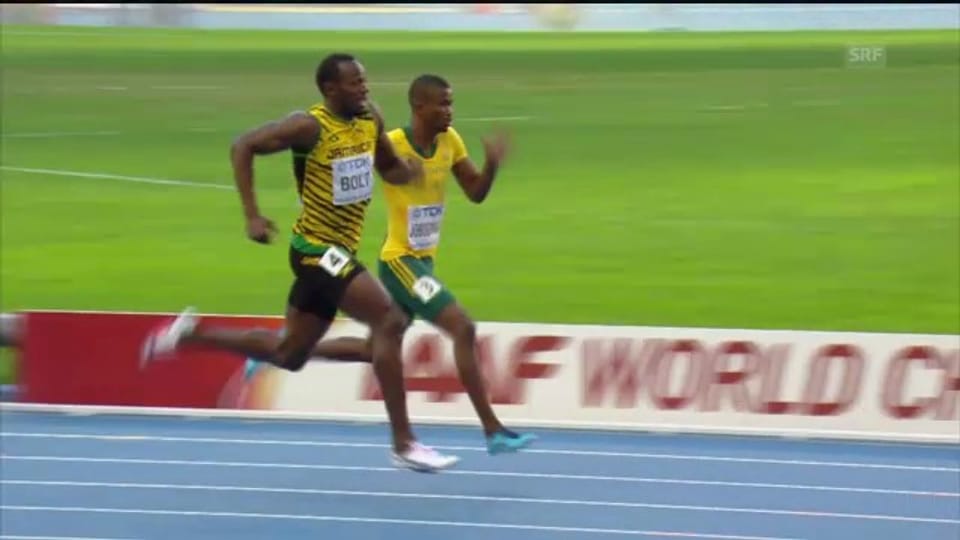 200 m: Halbfinal mit Usain Bolt