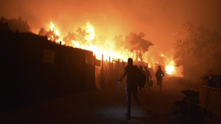 Feuer im Flüchtlingslager Moria
