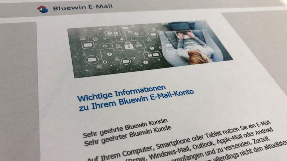 Bluewin-Kunden müssen E-Mail-Einstellungen ändern