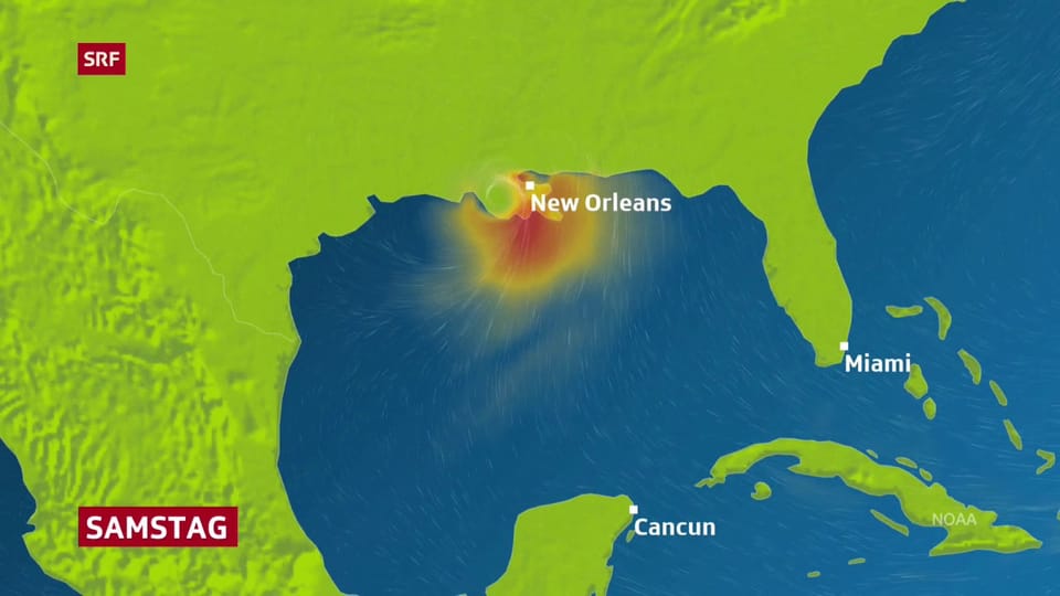 Tropischer Sturm «Barry» trifft auf US-Bundesstaat Louisiana.
