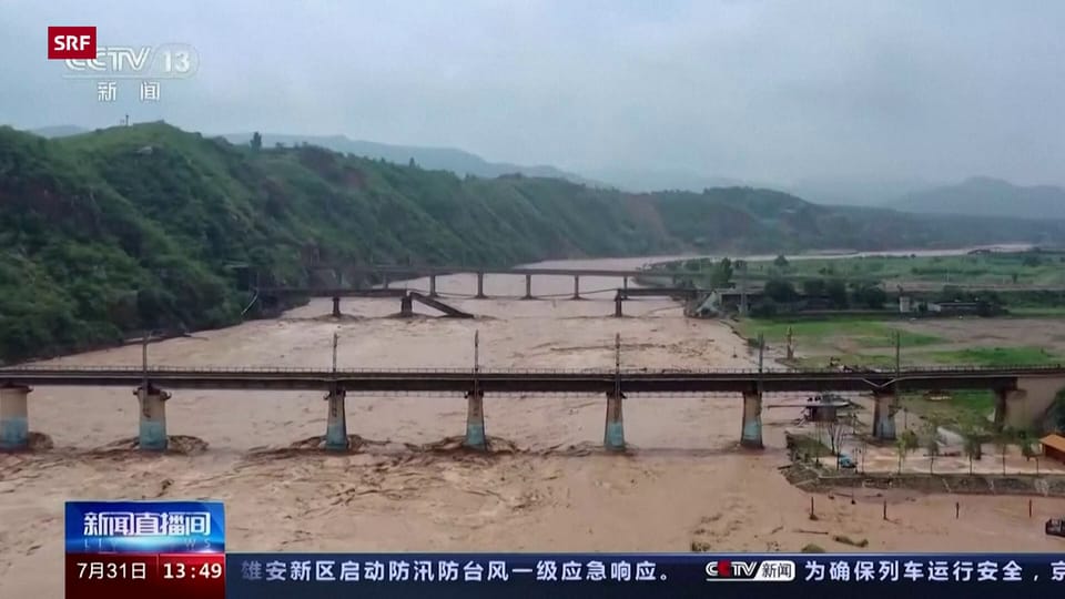 Überschwemmungen in der Region Peking