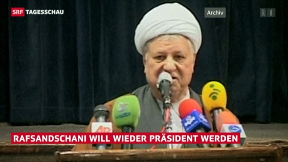 Rafsandschani will Präsident werden (Tagesschau 11.05.2013)