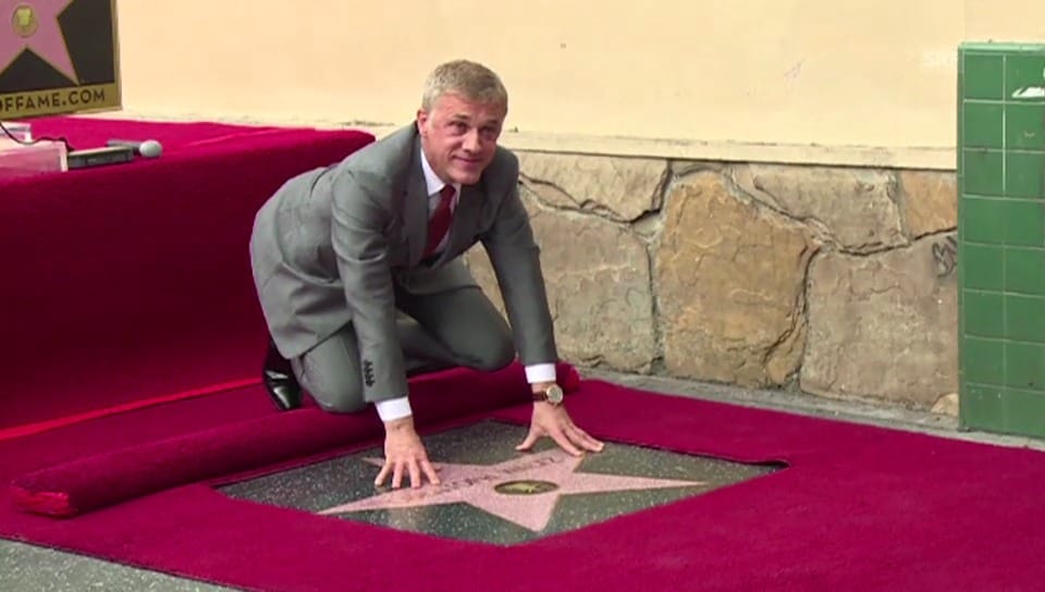 Christoph Waltz enthüllt Stern auf dem «Walk of Fame» (unkomm.)