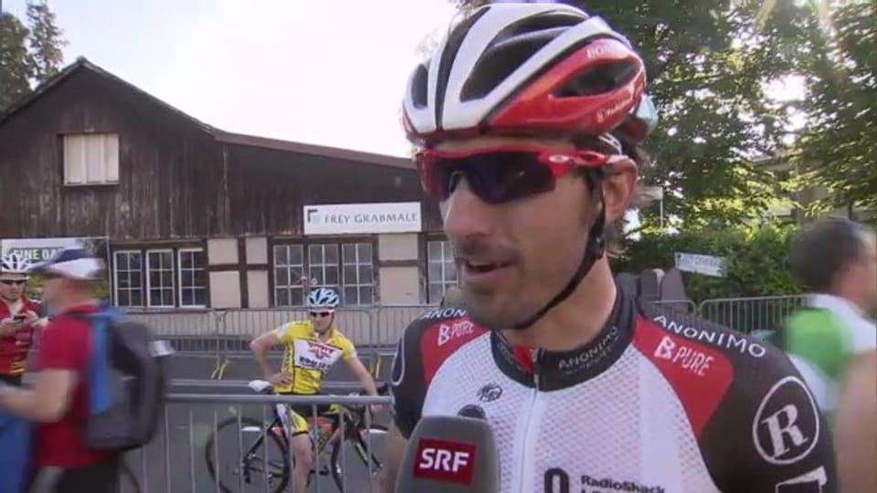 Fabian Cancellara zum Sieg von Gregory Rast
