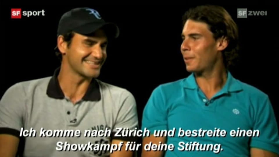 Lachen mit Federer und Nadal