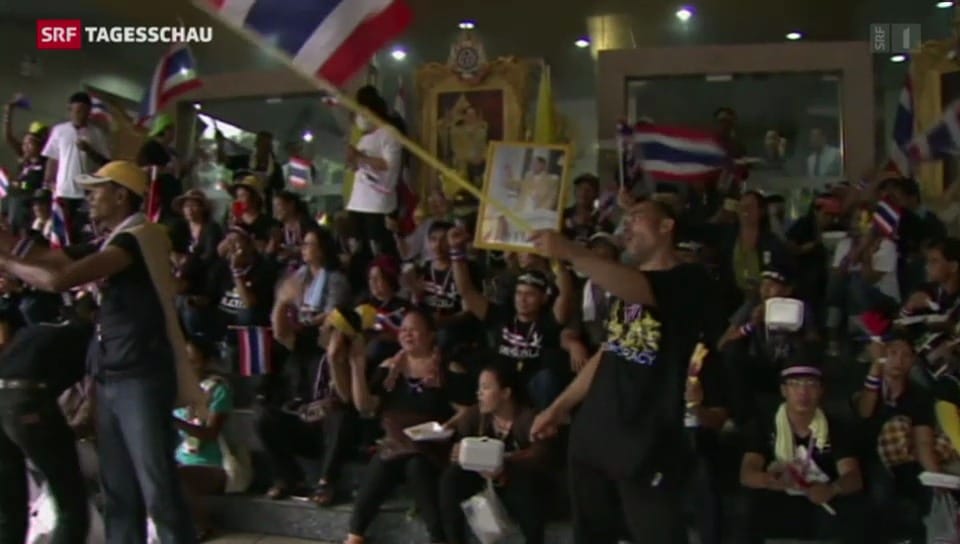 Massendemonstrationen gegen Regierung in Thailand