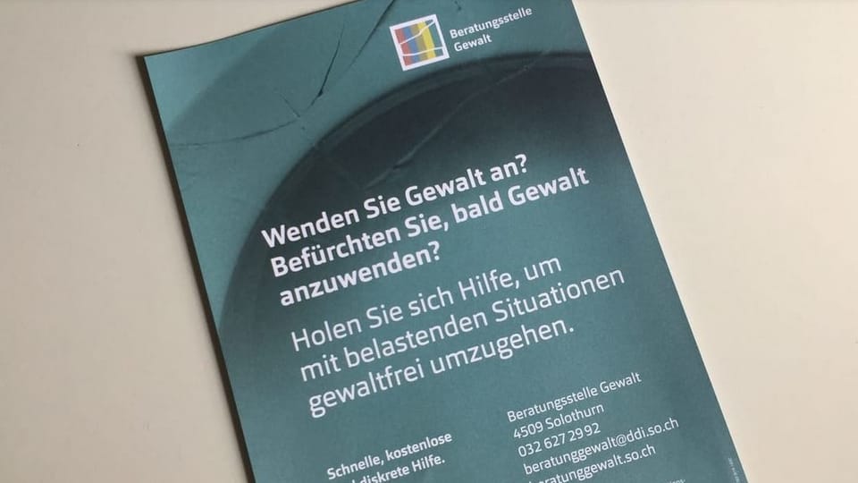 Gewalttäter von Gewalt abhalten: Neue Beratungsstelle im Kanton Solothurn will Fälle von Häuslicher Gewalt vermindern