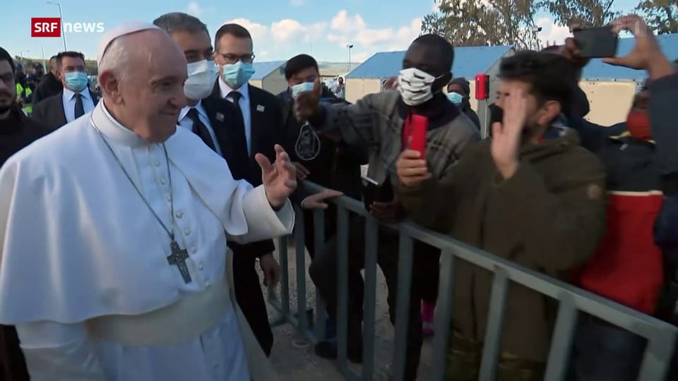 Papst Franziskus auf Lesbos