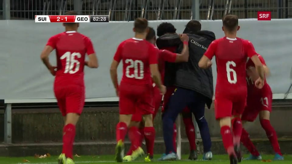 Die Tore bei Schweiz U21 - Georgien U21