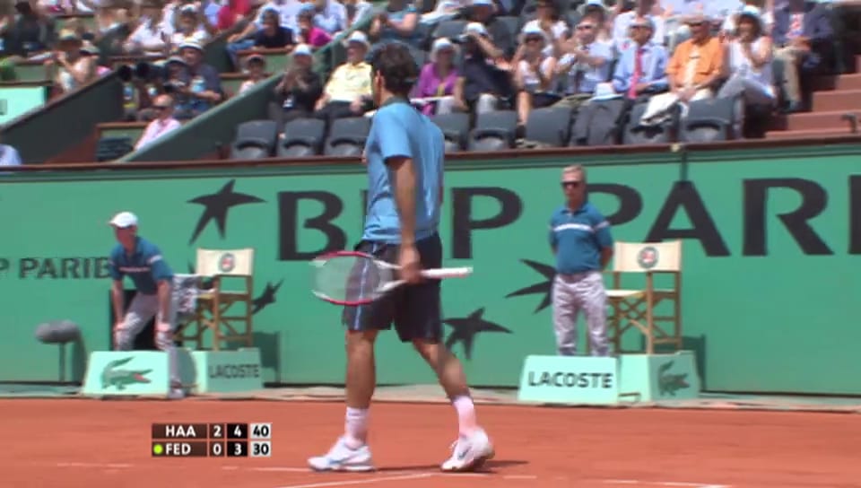 Archiv: Federers Cross-Court-Geschoss gegen Haas