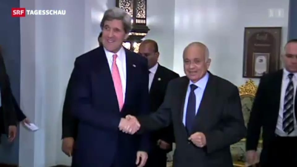 Unschöne Ankunft: Kerrys Besuch in Kairo stösst auf Widerstand. 