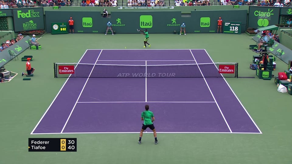 Wichtige und schöne Punkte bei Federer - Tiafoe