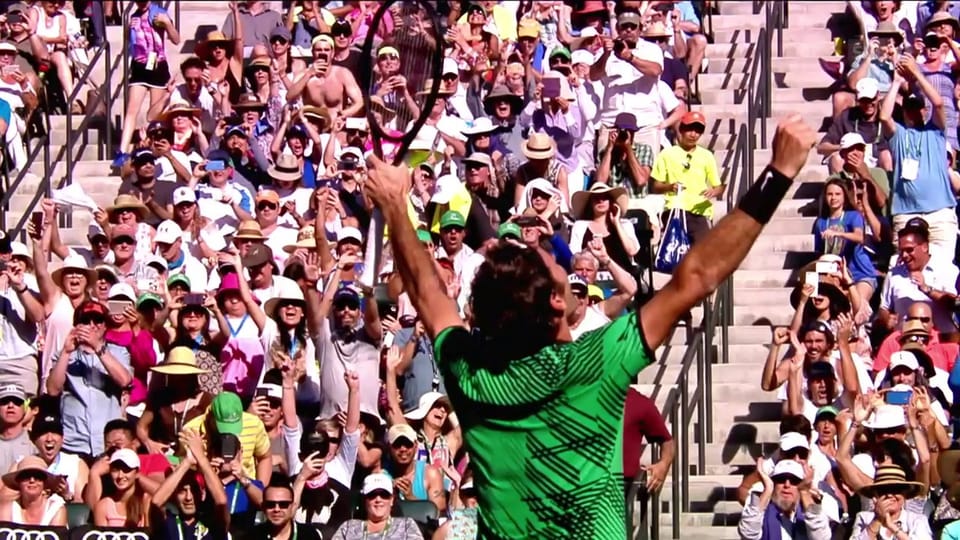 Aus dem Archiv: Federer besiegt Wawrinka 2017 in Indian Wells