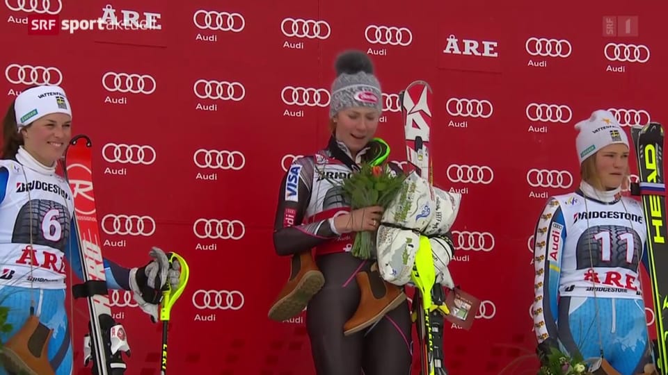 Ski alpin: Slalom der Frauen in Are