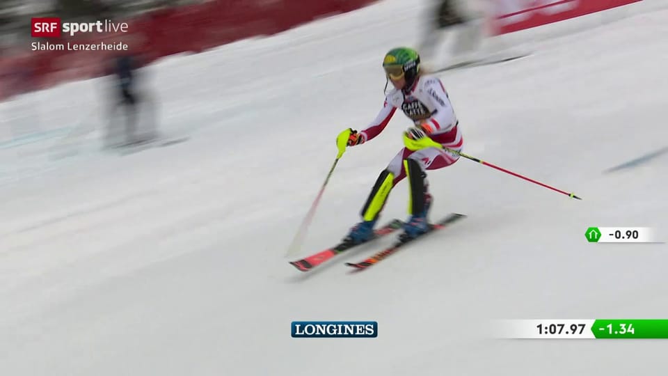 Liensberger behauptet ihre Führung aus dem 1. Lauf