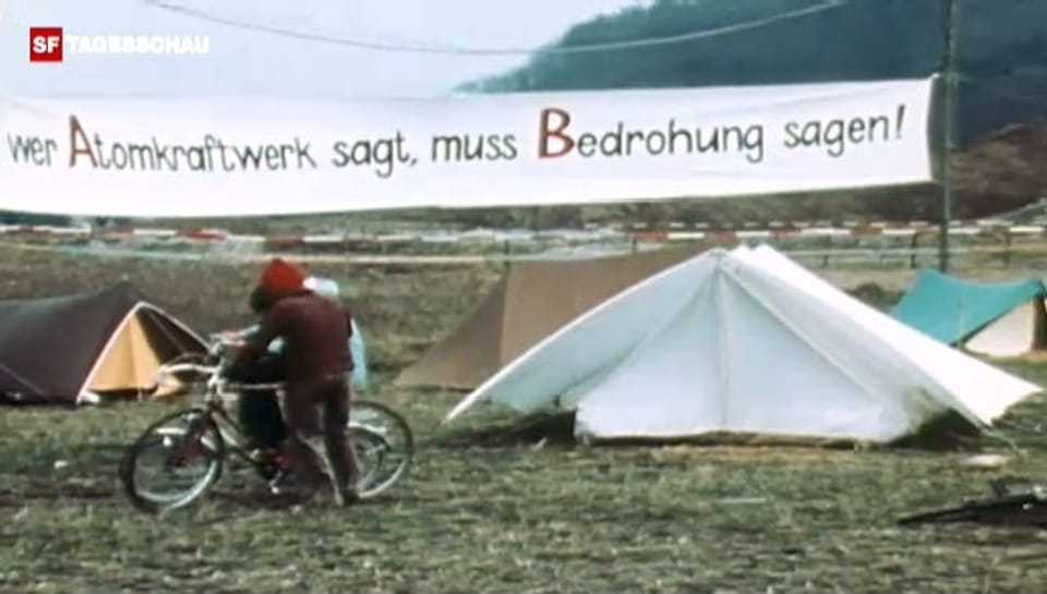 Ostern 1975: Besetzung des AKW-Baugeländes in Kaiseraugst. («Bericht vor acht» 27.1.1977)