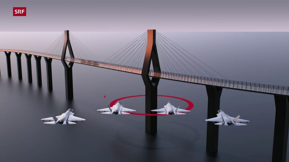 Fiktives Szenario: Bombardierung einer Brücke