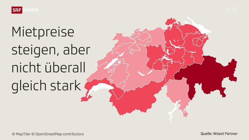 Aus dem Archiv: Immo-Monitoring zeigt steigende Mieten in der Schweiz 
