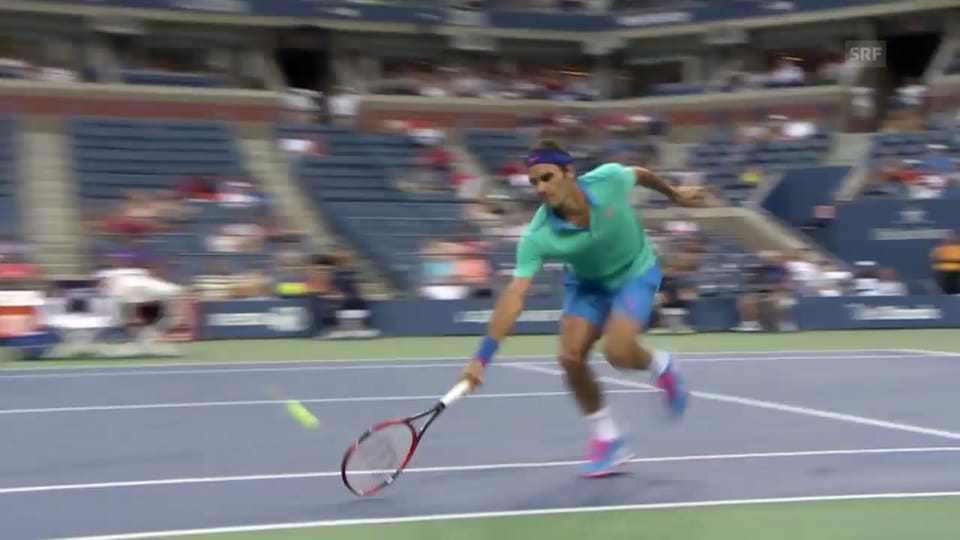 Federers Geschwindigkeit an den US Open 2014